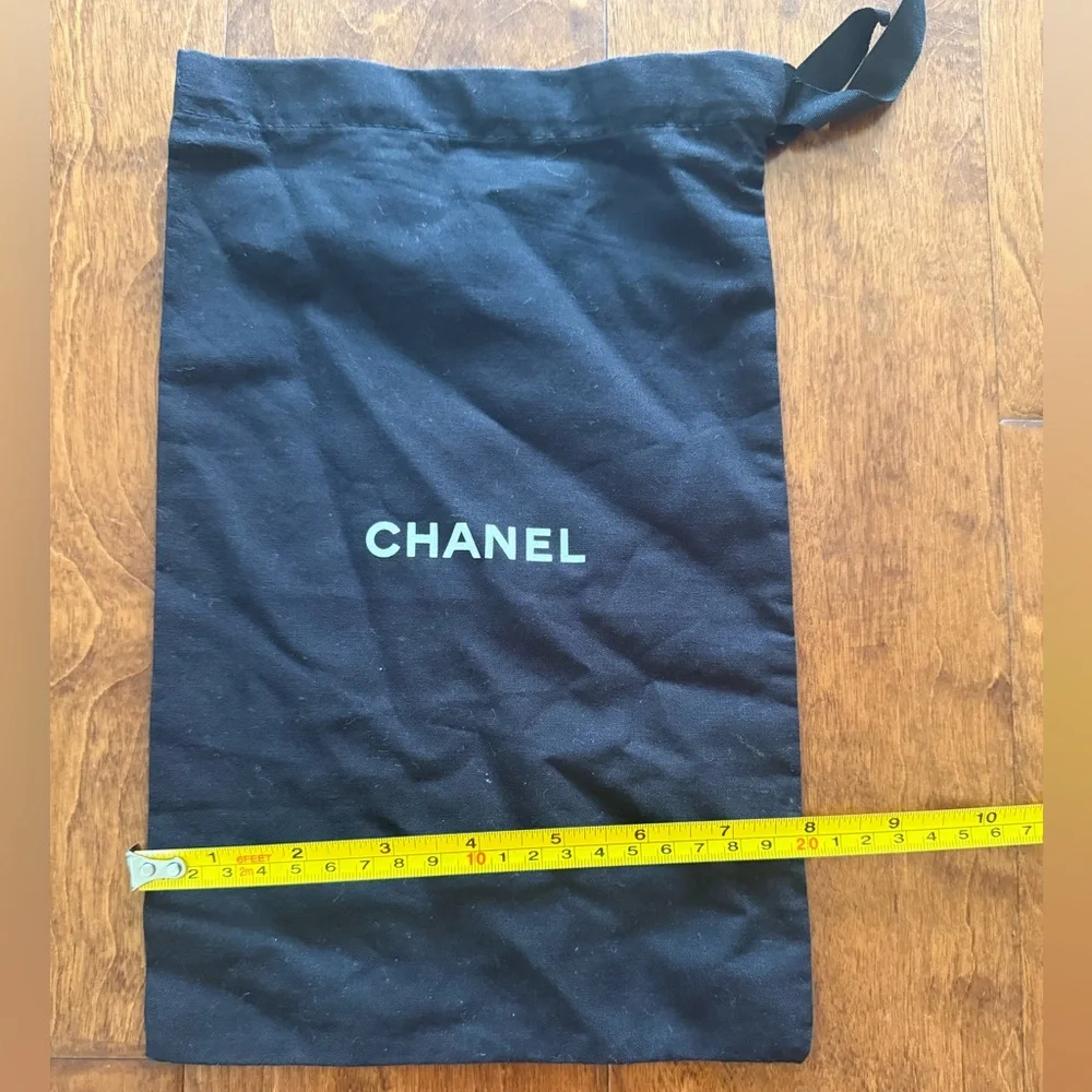 Like New Chanel Black Drawstring dust Bag 8x12